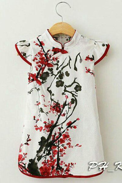 A19161 - 30/11 sườn xám cách tân cực xinh ph kids cát giấysize 1-8
