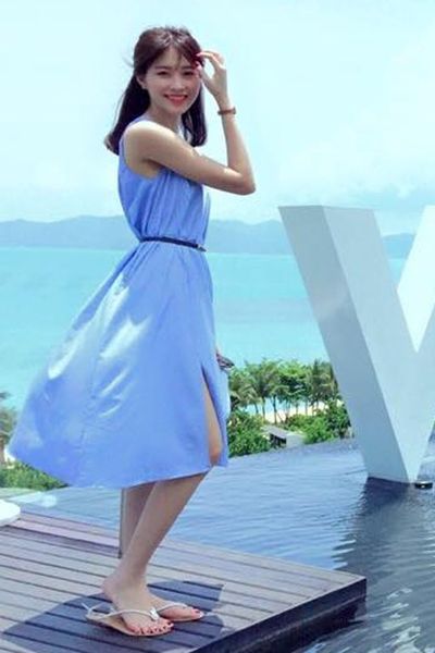 Đầm xẻ tà thu thảo - 1468