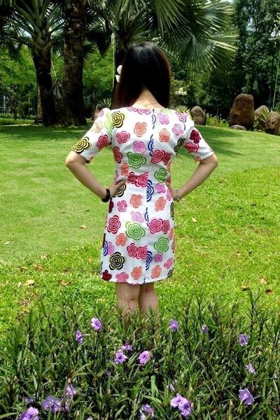 Đầm suông hoa mai - 0700