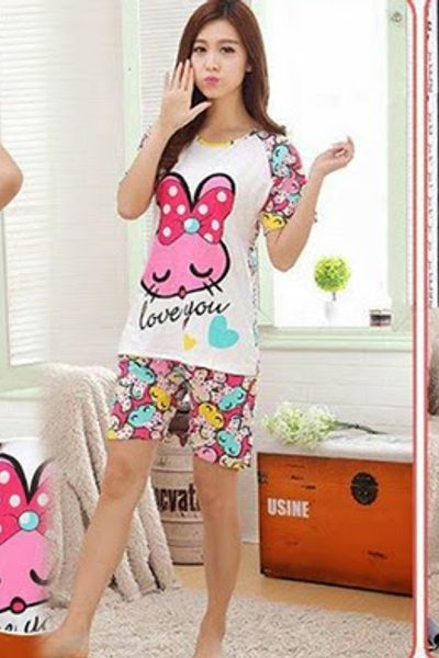 Đồ bộ thỏ love u - mc095 hàng quảng châu ms1292