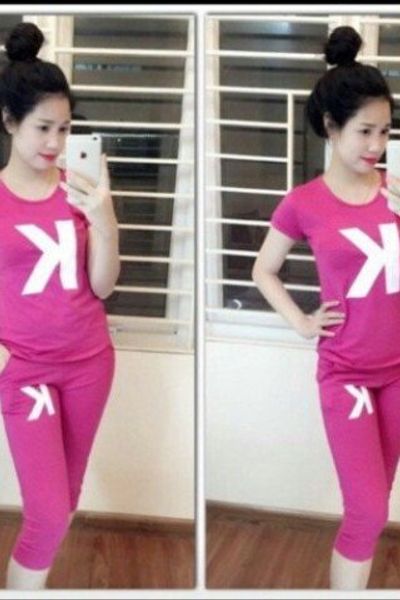Bộ cotton lững chữ k