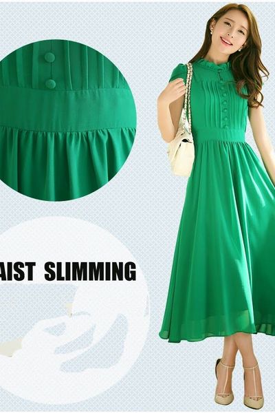 Đầm maxi rita nút bọc - 0951