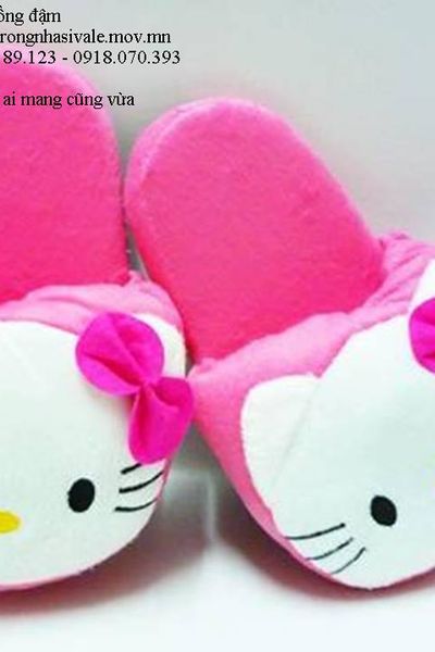 Dép bông hình thú đi trong nhà - có bao chân cho trẻ em