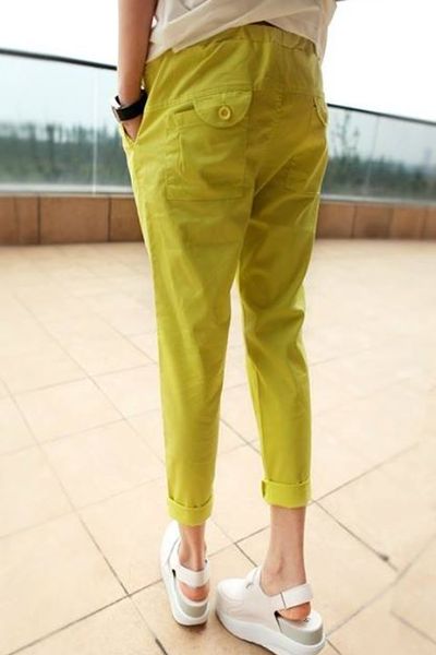 Quần baggy cạp chun nhăn gối