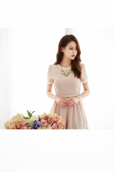 Đầm xòe chân ren hana ms0883