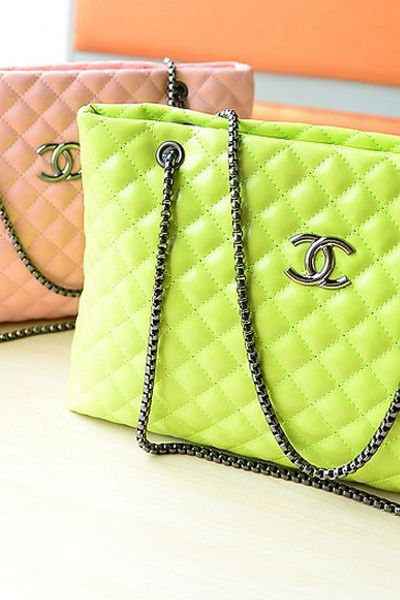 Mstx 304 - túi xách logo kiểu dáng chanel dây xích trẻ trung