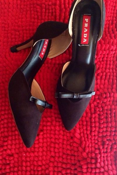 Prada nơ nhỏ cao 7cm