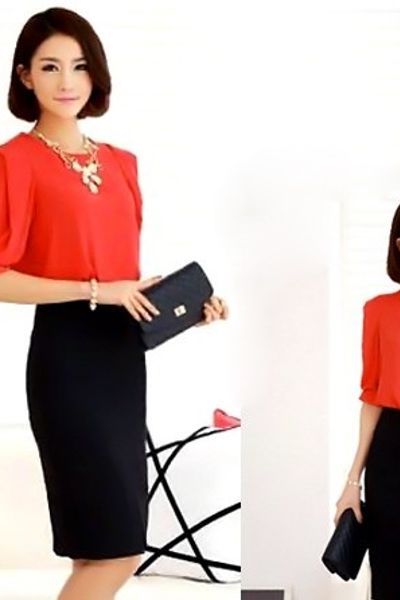 Chuyên sỉ set áo váy cam