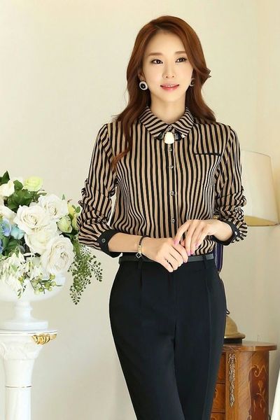 Áo somi sọc công sở 1171