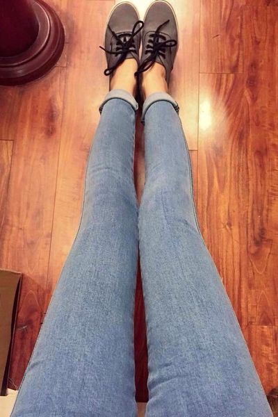 Quần jeans 2 da mango 210k quần giả jean lưng cao phom chuẩn co giãn 130k