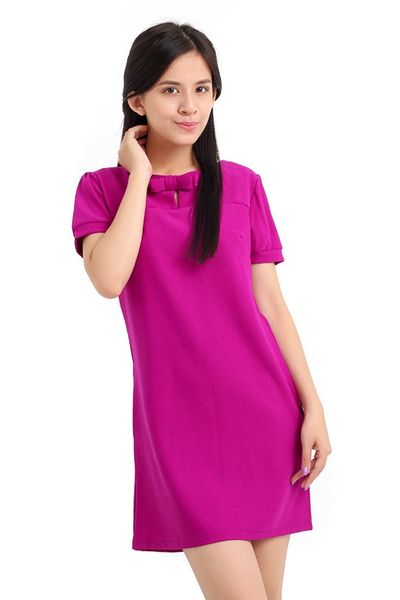 Đầm suông đính nút lưng lizzy - 0438