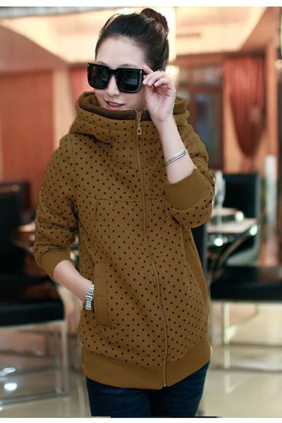 Áo khoác nữ chấm bi viền màu hl01