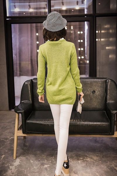Áo len lai cua đính ngọc trai - ak7023