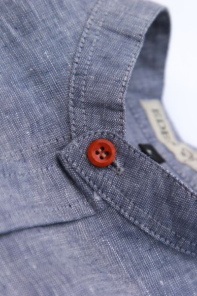 Áo sơ mi nam linen cổ trụ