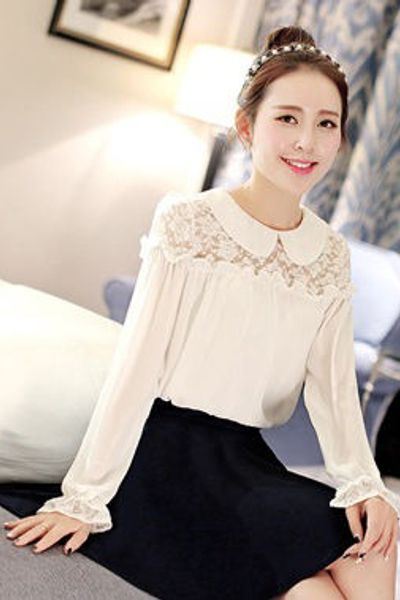 Ao vol phối ren tiểu thư