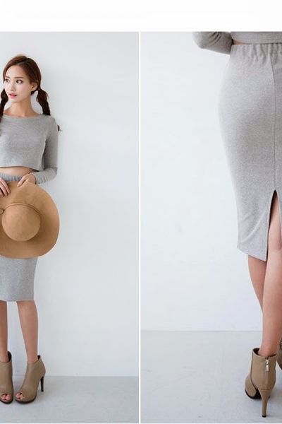 Set áo croptop chân váy bw - 0971