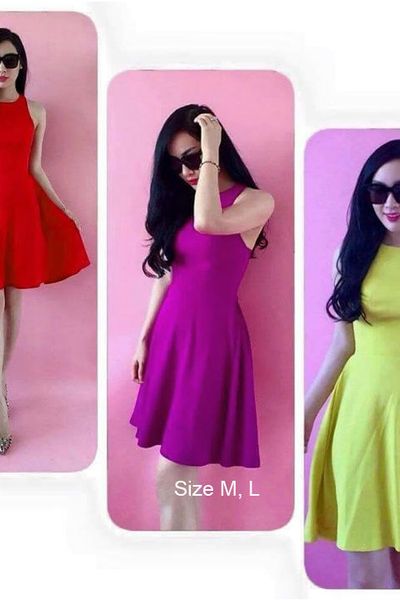 Đầm xòe sát nách mh ld73-l155