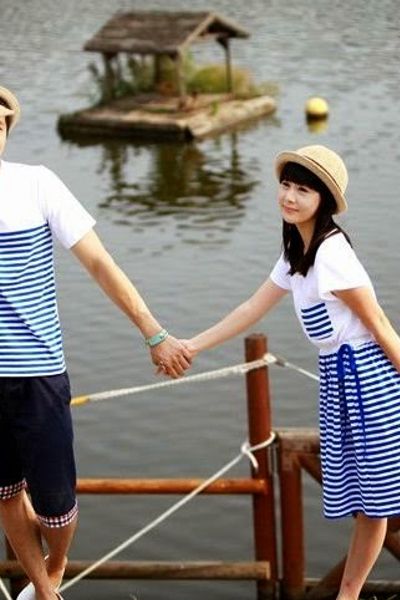 Set đồ đôi phối sọc - 0616