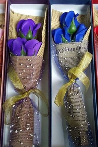 Hoa sáp thơm 3 bông không gấu