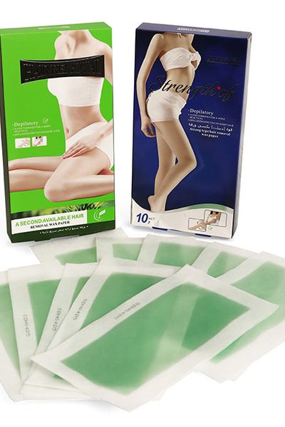 Hộp 10 miếng wax lạnh depilatory cho tay chân body bikini giá sỉ