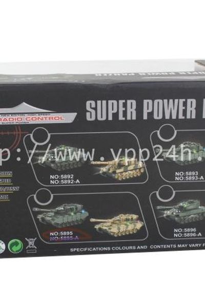 Xe tăng điều khiển 4 channel có đèn nhạc ko pin - 5895