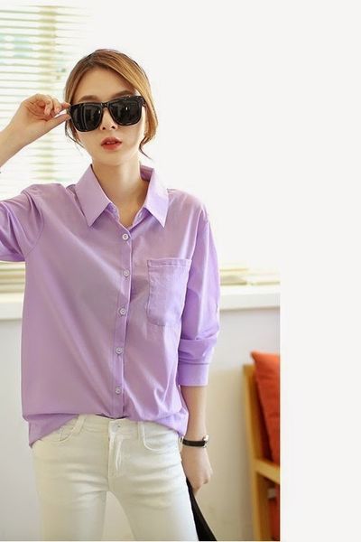 Áo sơ mi công sở lavender - 1045