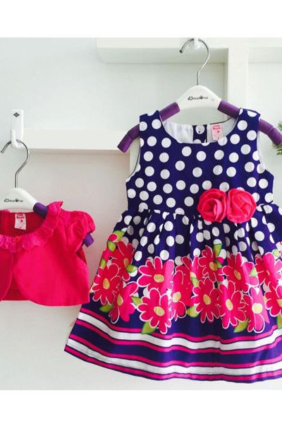 A17241 - đầm kate bông dệt kèm áo khoác sicotton oshkoshri 8size 1-8