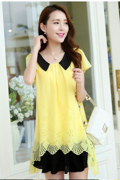 Áo voan cắt laze cách điệu - 0991