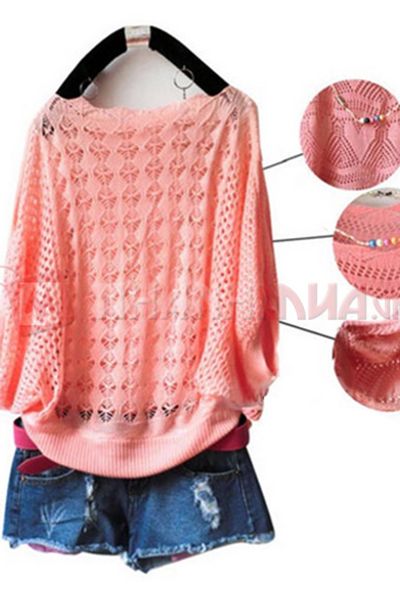 Áo len móc kiểu cánh dơi 2215