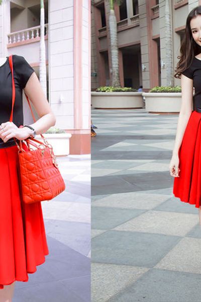 Đầm xòe trúc diễm