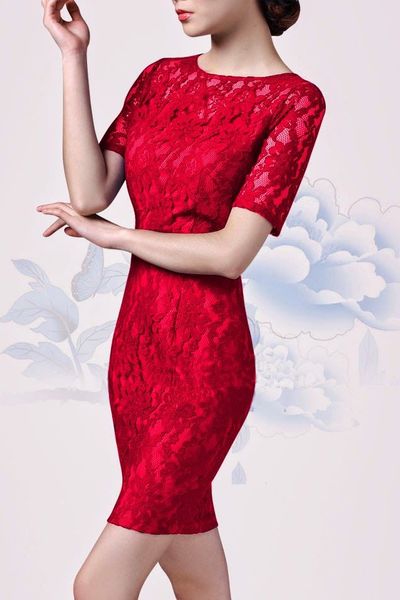 Đầm ren body mary ms1102
