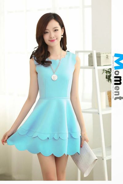 Đầm color cắt laze - 0684