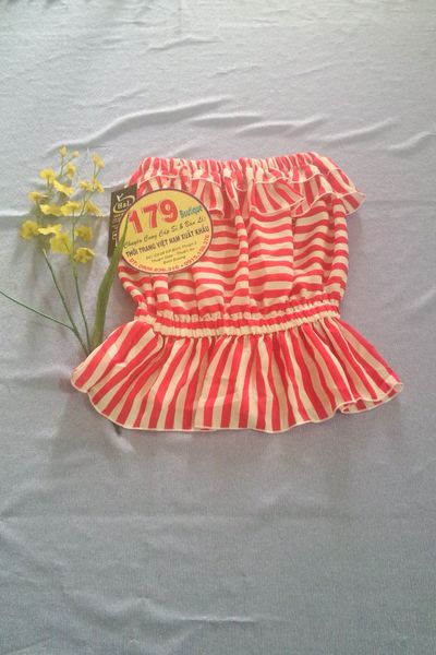 Áo croptop nhiều màu sọc trơn