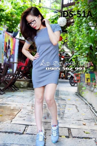 Đầm caro ôm body -đs-0x