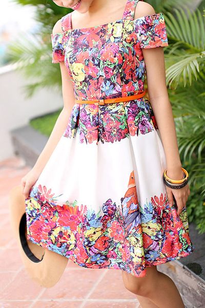 Đầm xòe hoadam d1004rn
