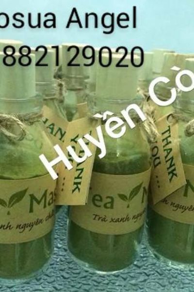 Bột trà xanh thiên nhiên và sữa non ủ trắng