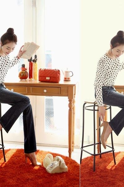 Áo sơmi chấm bi tay dài - 0221