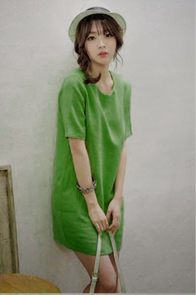 Đầm suông linen greena - 0786