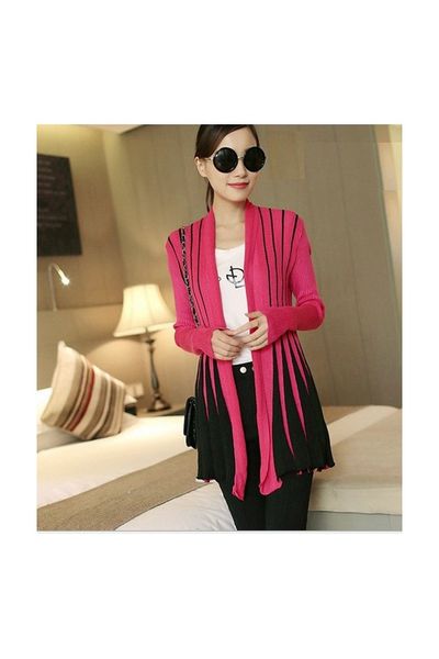 Áo khoác len dáng dài sọc đứng - gs190 - al0972