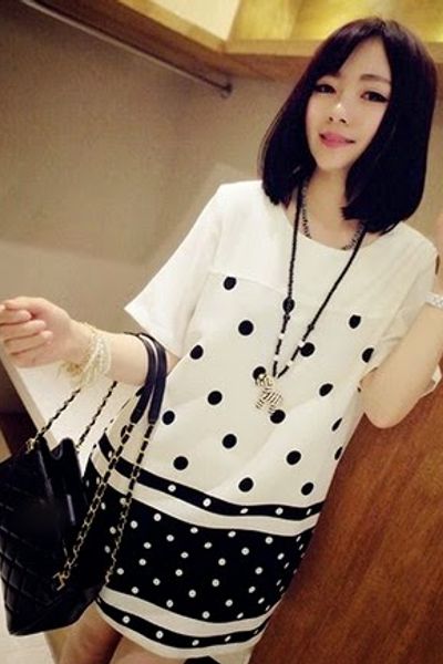 Đầm suông chấm bi hannah - 0670