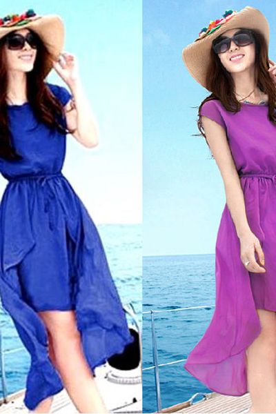 Đầm voan maxi mullet - 1482