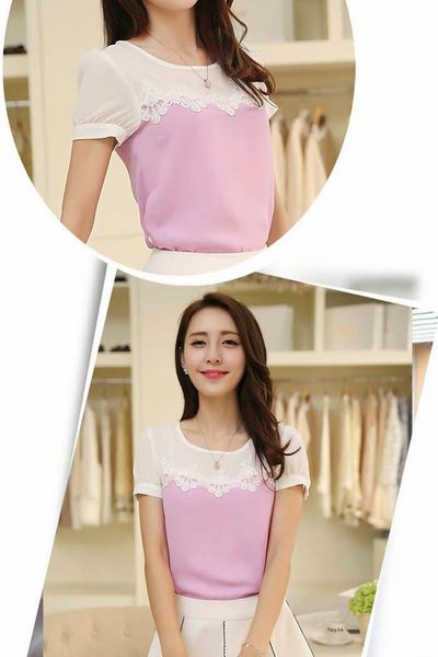 Áo voan phối ren bebe - 974
