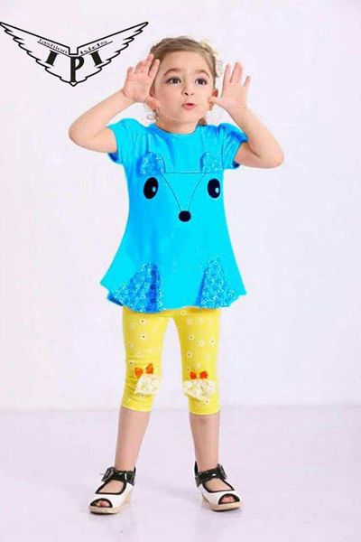 A19855 - 20/12 bộ thun bé gái gấu quần phối nơ rensize 1-8