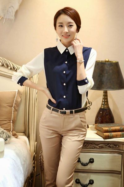 Áo sơ mi phối màu - 0826