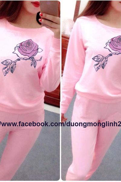 Bộ nỉ hoa hồng nổi 2015
