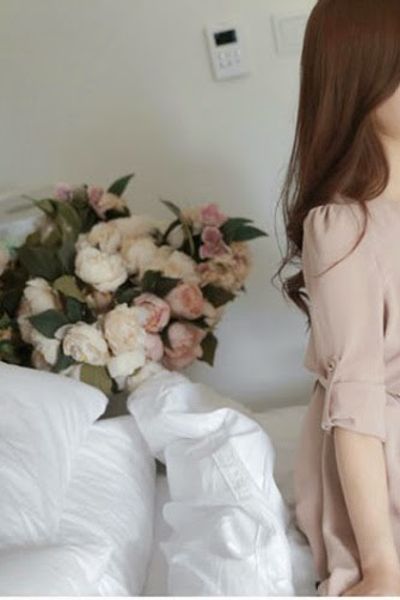 Đầm voan công sở pastel - 1396