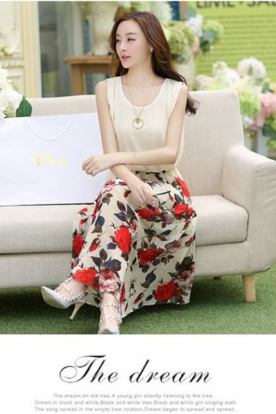 Đầm voan cá tính chân váy hoa dv2465