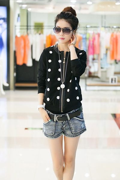 Áo khoác nữ chấm bi style hàn quốc
