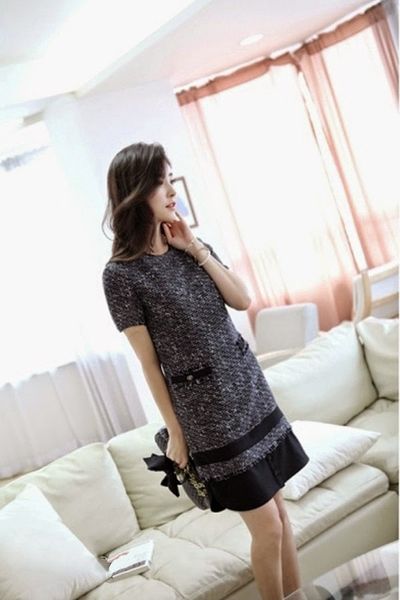 Đầm suông công sở hai túi - 0942