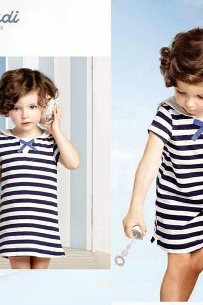 Đầm sọc thủy thủ baby - mc99